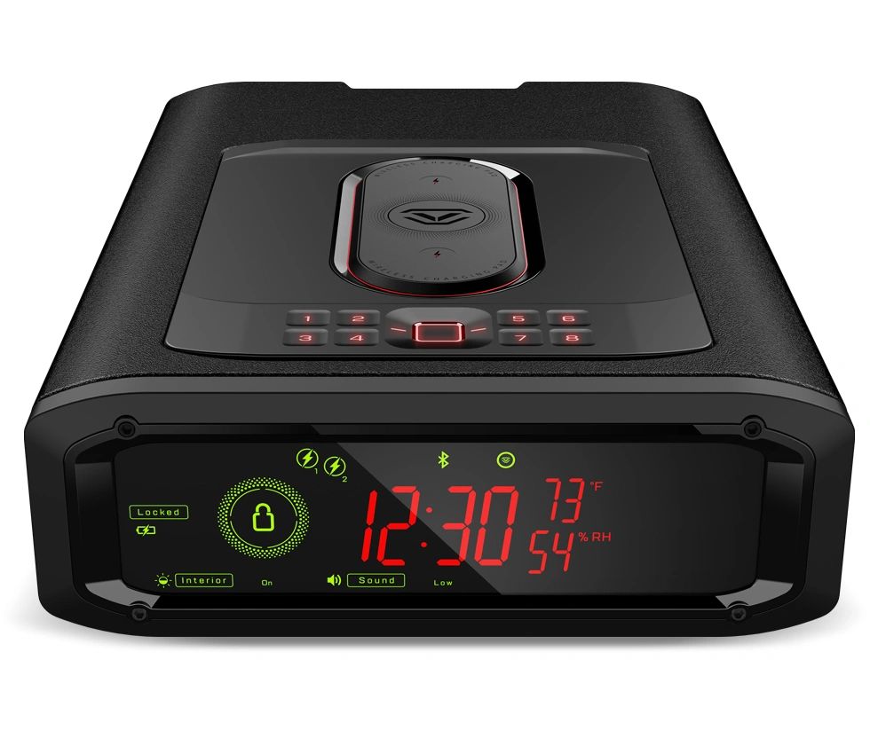 Vaultek DS5i Smart Station, nightstand gun safe with dual wireless charging, Mountain Pass Safes