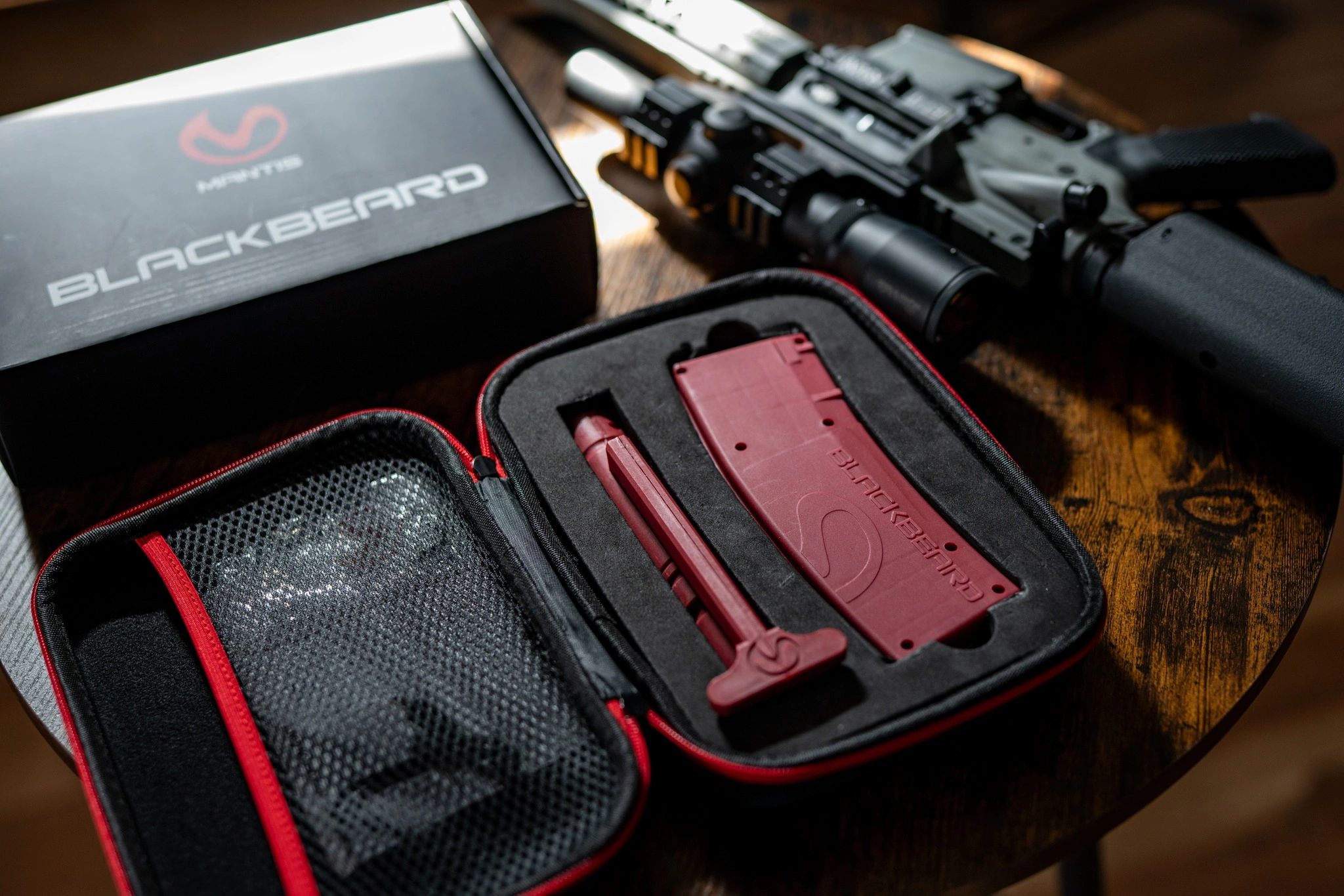 Mantis BlackBeard auto-reset trigger training system