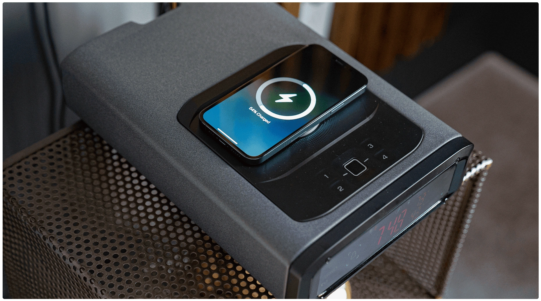 Vaultek Smart Station Series, nightstand gun safe with wireless charging, Mountain Pass Safes