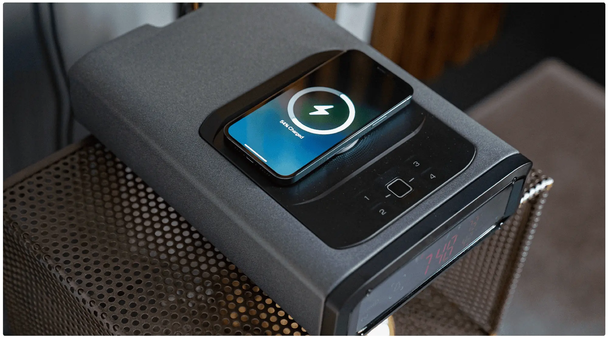 Vaultek Smart Station Series, nightstand gun safe with wireless charging, Mountain Pass Safes