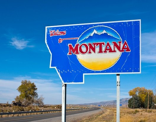 Welcome to Montana sign