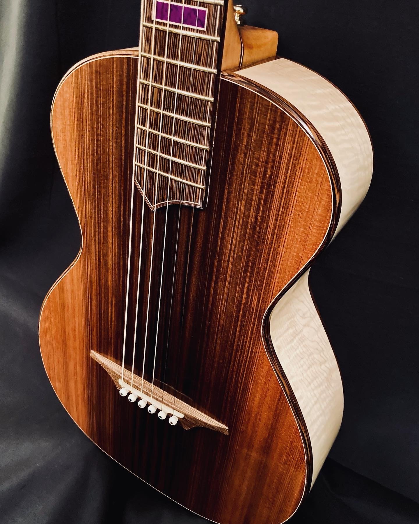 A completed guitar ready for delivery