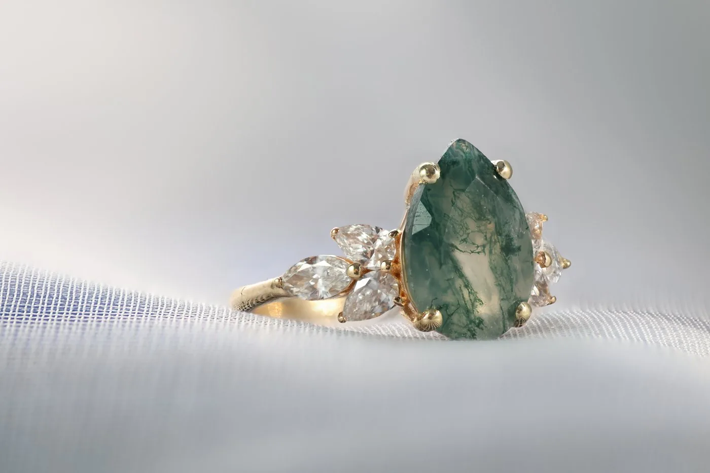 piece moss agate ring 1