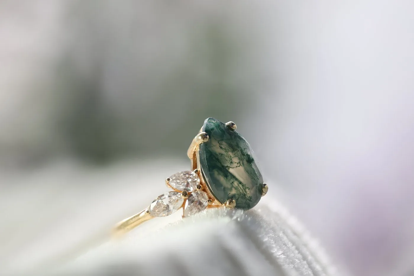 piece moss agate ring 6