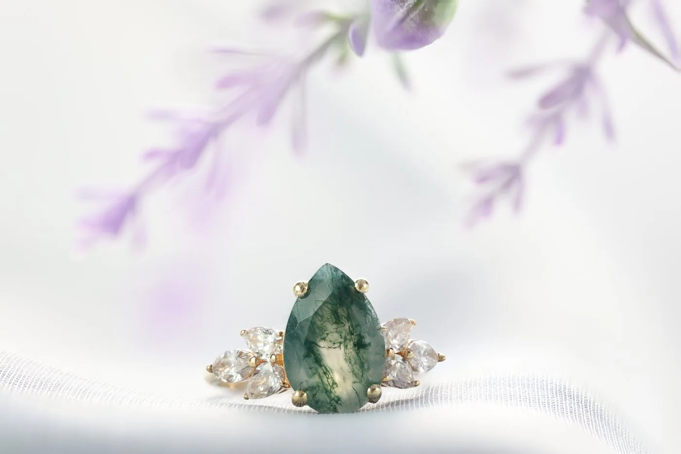piece moss agate ring 7